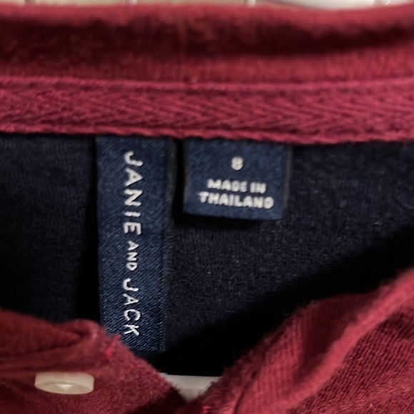 Janie and Jack Henley shirt burgundy - Picture 3 of 6